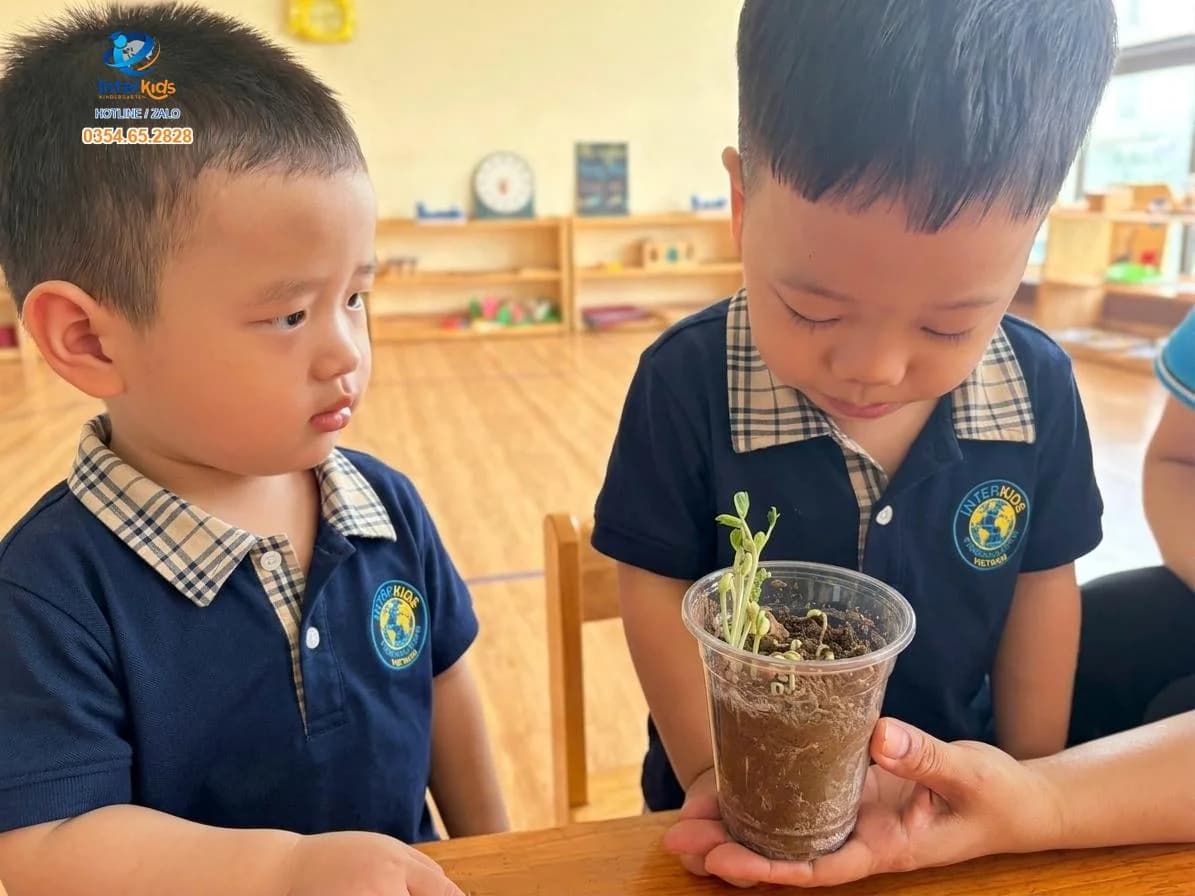 Nhóm bé nhà trẻ tự lập